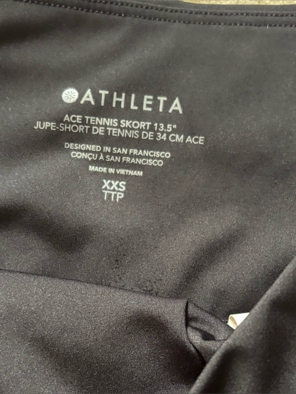 Athleta Black Mini Skirt xxs golf tennis